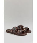 Sandalia plana Kerina - marron