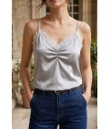 Top satinado Estrelia - Plata Pianno39