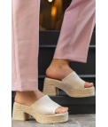 Sandalia De Tacón Verla - Beige Pianno39
