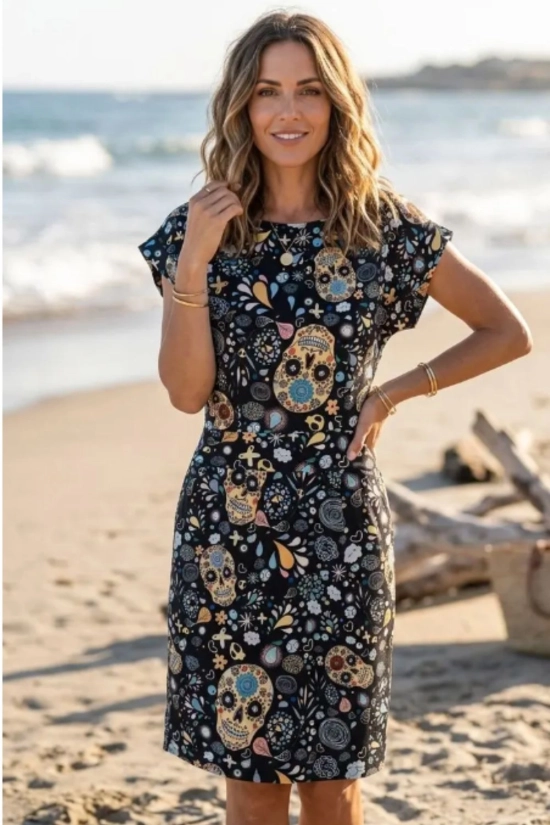 Vestido estampado Vira - Negro Pianno39 2