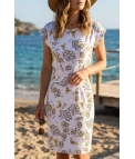 Vestido estampado Luno - Blanco Pianno39