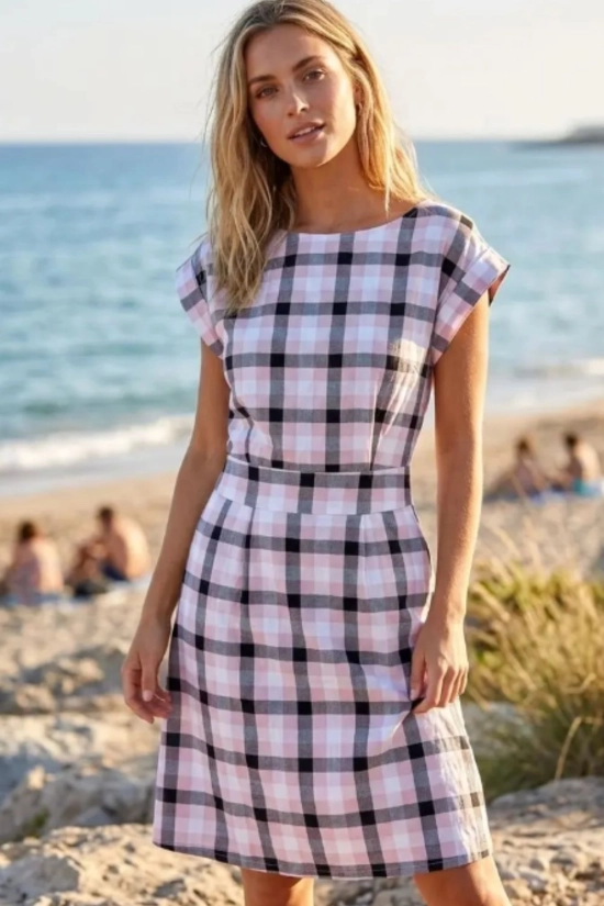 Vestido estampado Auri - Cuadros Pianno39 2