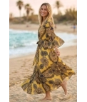 Vestido plisado Zela - Amarillo
