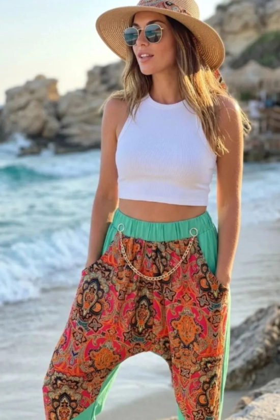 Pantalón estampado Yuna - Verde 2
