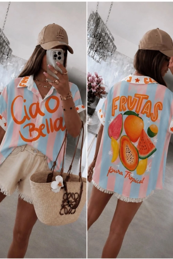 Camisa Oversize Tropicana - Estampado