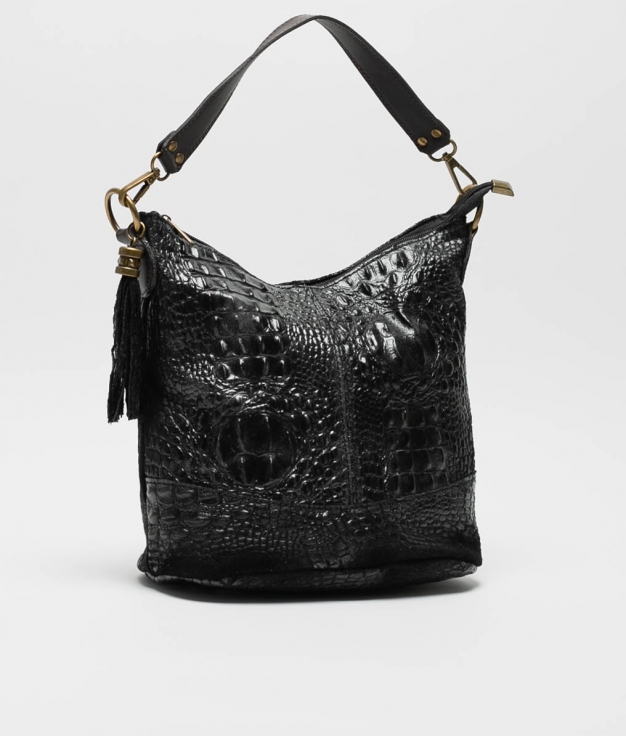 leather Shoulder bag Pace - black