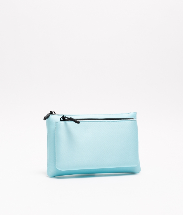 neoprene purse - light blue