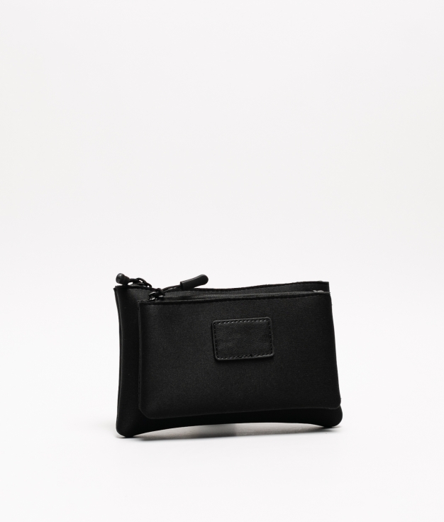 neoprene coin purse - black