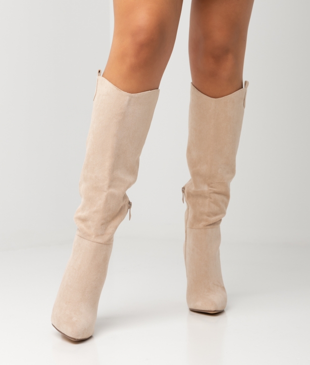 FRELY KNEE-LENGHT BOOT - BEIGE