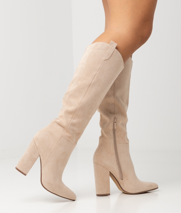 FRELY KNEE-LENGHT BOOT - BEIGE
