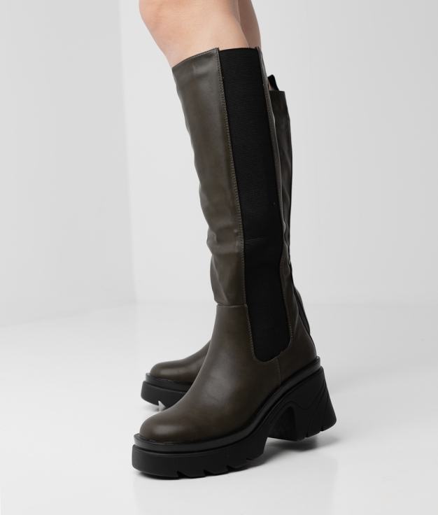 CARMIA KNEE-LENGHT BOOT - GREEN