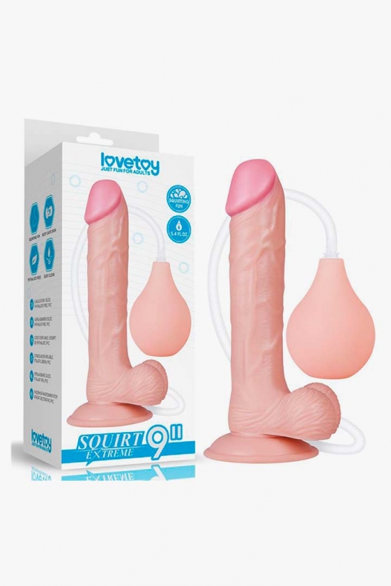 DILDO SQUIRTING 9" NATURAL