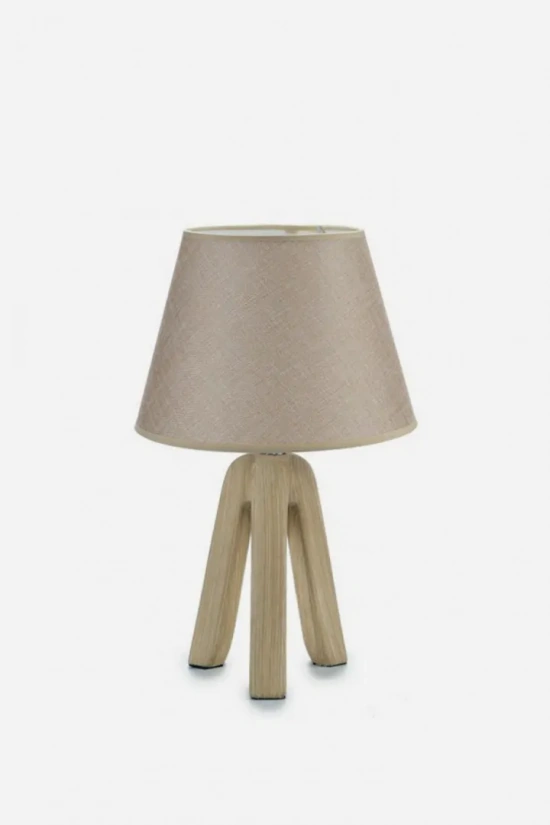 CERAMIC TABLE LAMP - BEIGE