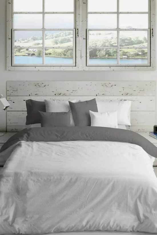 TWO-TONE DUVET COVER - GRAY