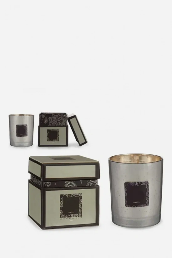 SCENTED CANDLE MAKOYA FLOWERS - SILVER