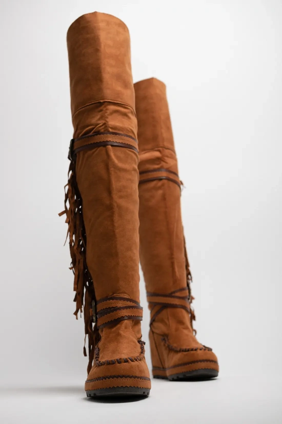 Knee-Length Indianini Boot Semila - Camel