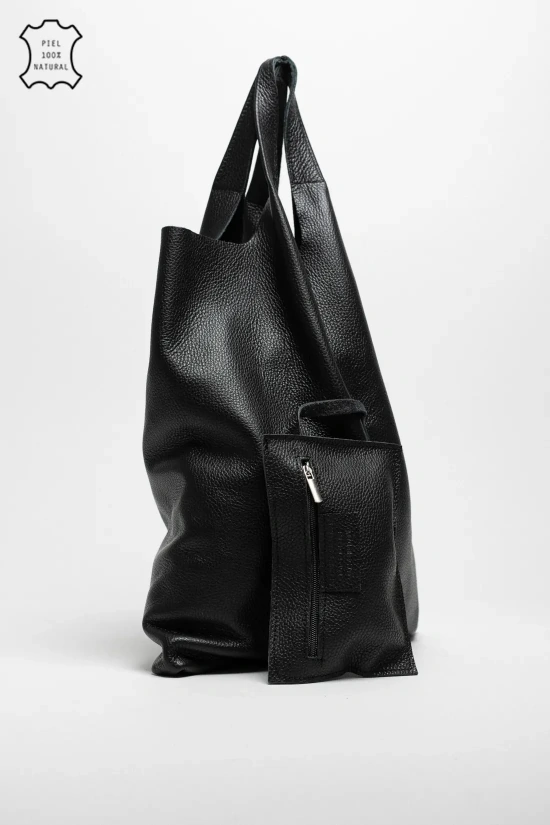 COWES LEATHER BAG - BLACK
