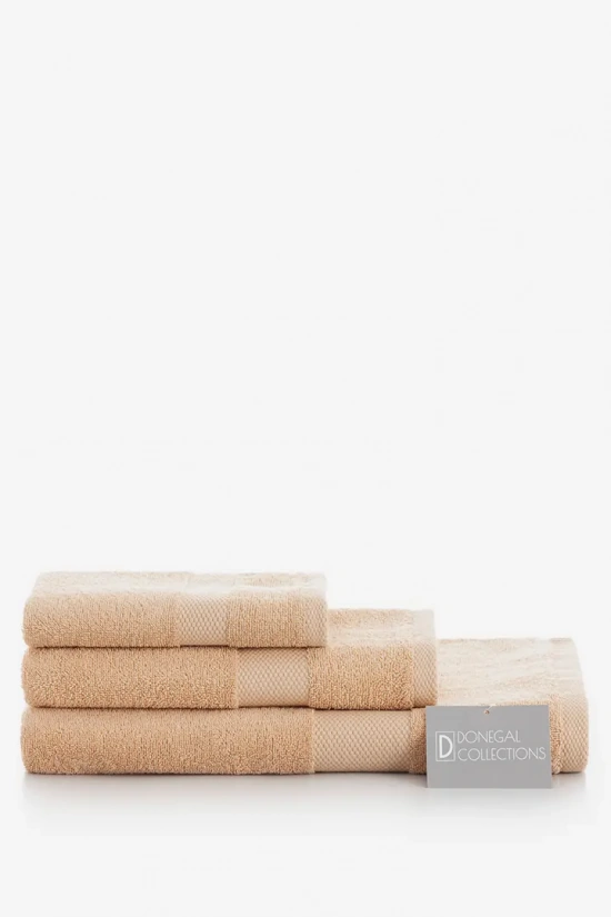 SET OF SHOWER TOWELS 500gr DONEGAL COLLECTIONS - CAMEL