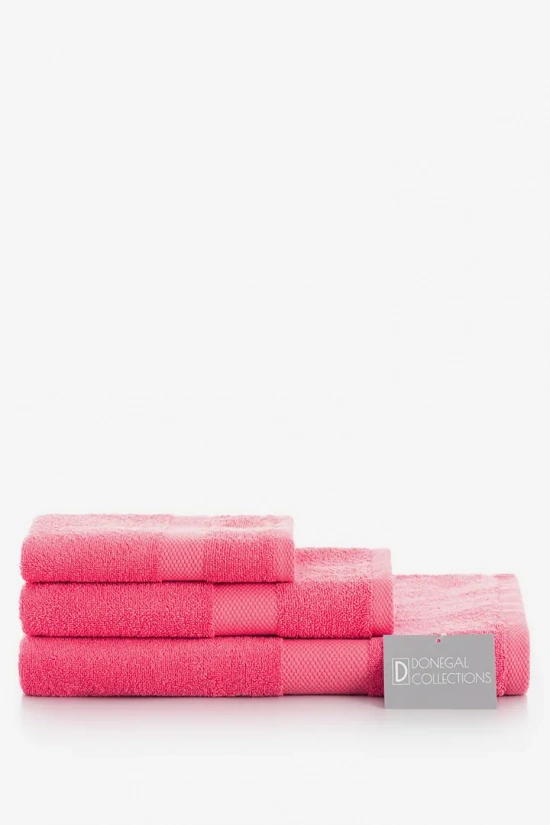 SET OF SHOWER TOWELS 500gr DONEGAL COLLECTIONS - FUCHSIA
