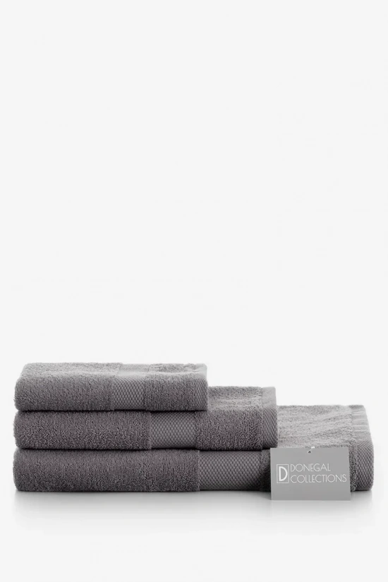 SHOWER TOWELS SET 500gr DONEGAL COLLECTIONS - DARK GRAY