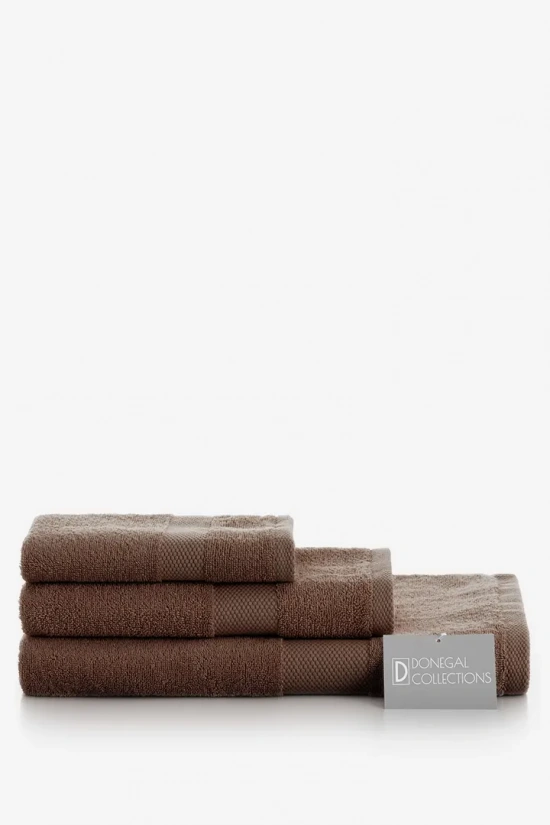 SET OF TOWELS SHEET 500gr DONEGAL COLLECTIONS - CHOCOLATE
