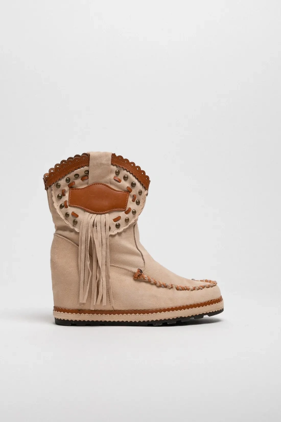 INDIANINI CORCI LOW BOOT - BEIGE