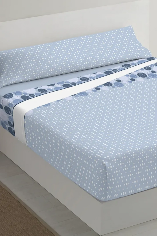 PIRINEO SHEETS KA RICH I BY DONEGAL COLLECTIONS - BLUE