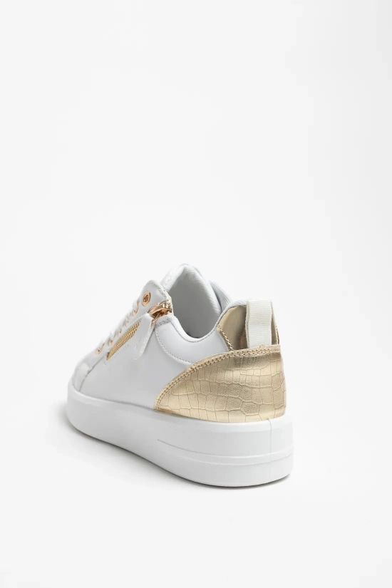 CASUAL SNEAKERS KALA - WHITE/GOLD