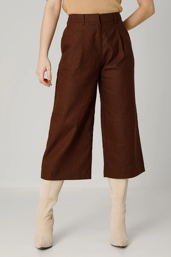NERNA TROUSERS - BROWN