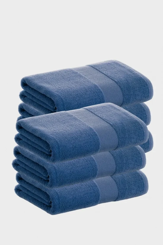 PACK OF 6 COTTON TOWELS DONEGAL COLLECTIONS - BLUE