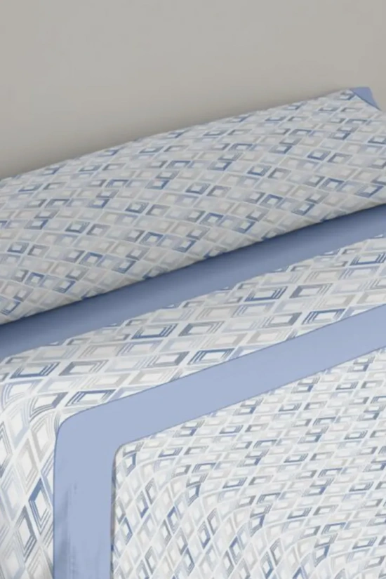SET LENZUOLA DONEGAL COLLECTIONS RHOMBUS - BLU