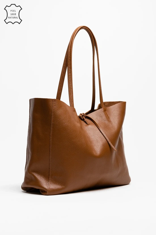 ILARY LEATHER BAG - BROWN