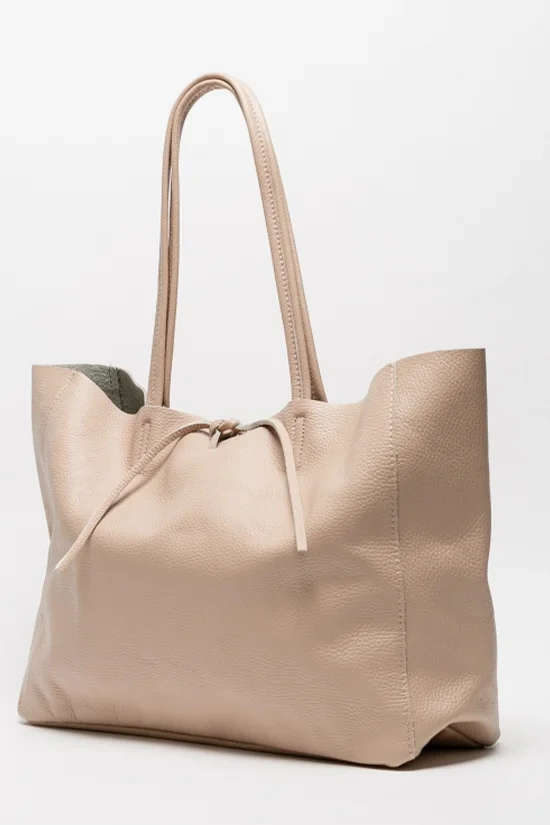Ivana leather bag - taupe