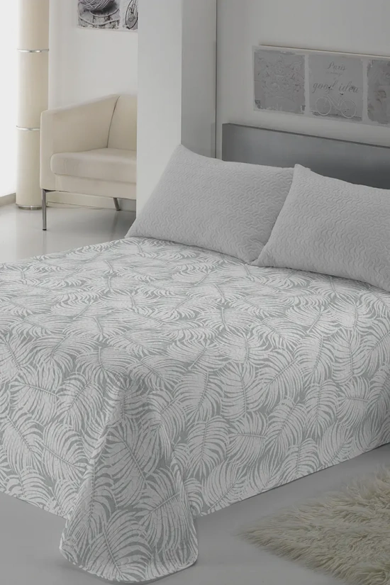 LEVANY SPRING QUILT SET - GRAY