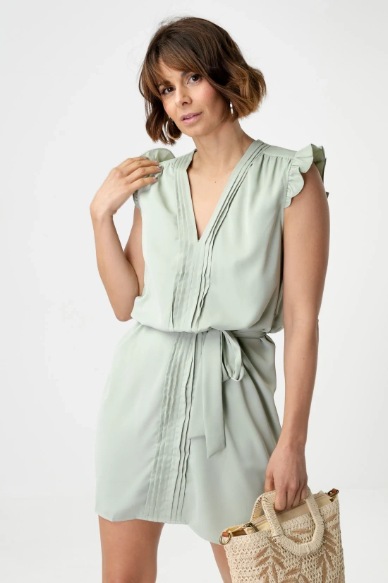 LACER DRESS - GREEN