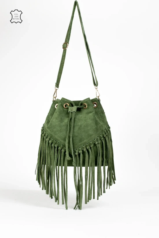 MAUMERE LEATHER BAG - GREEN