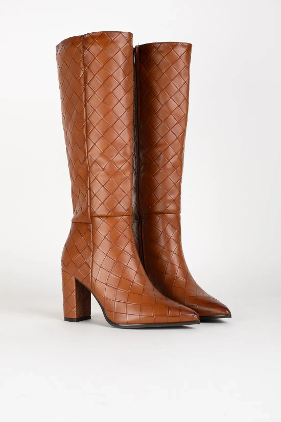 VEMAZ KNEE-LENGHT BOOT - CAMEL
