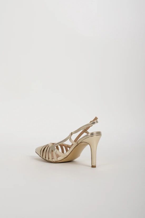 RICLES HEELED SANDAL - GOLD