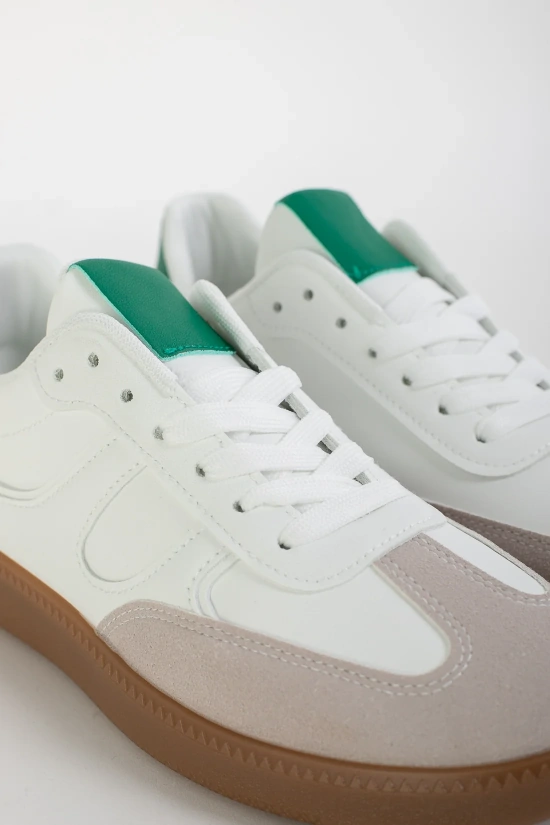 CASUAL SNEAKERS PILET- WHITE / GREEN