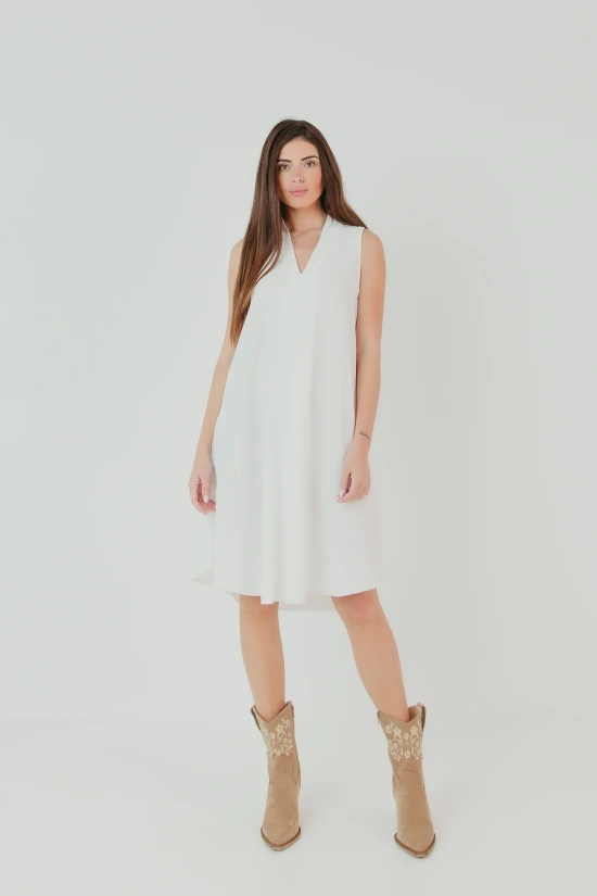 ABELA DRESS - WHITE