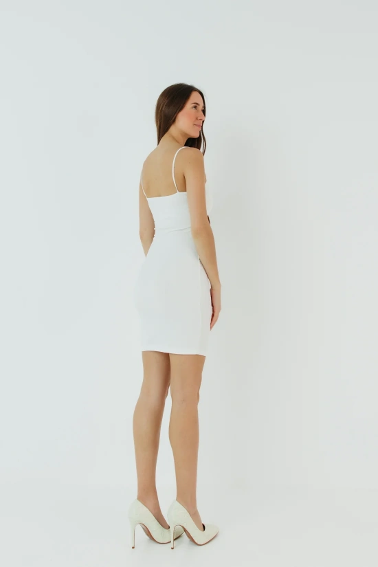 CINAR DRESS - WHITE